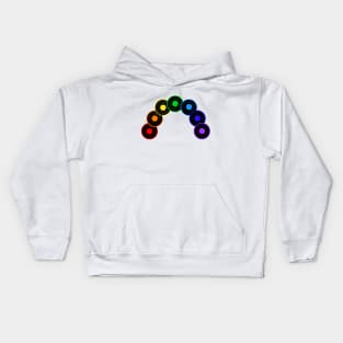 Musical Rainbow of Vinyl Records Kids Hoodie